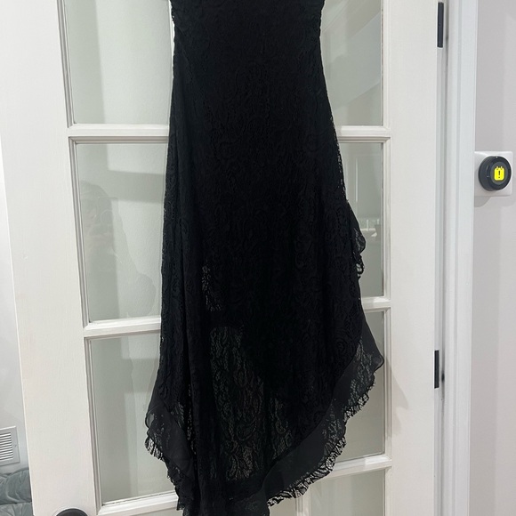 NWOT Silence + Noise strapless black lace Elegant Black Strapless Dress small - Picture 8 of 9